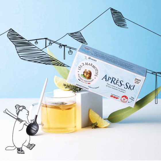 Tisane Après-Ski pour l'hiver : thym, eucalyptus et citron Tisane Après-Ski pour l'hiver : thym, eucalyptus et citron
