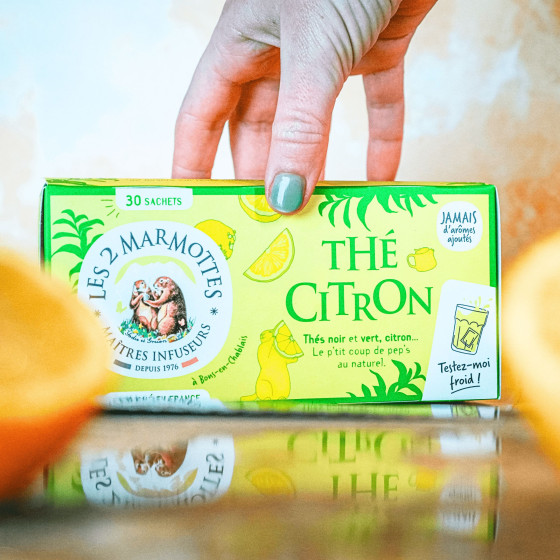 Thé citron bio aux vrais fruits Thé citron bio aux vrais fruits