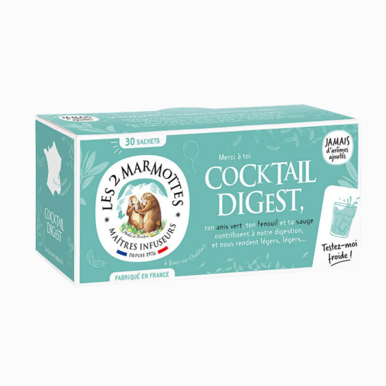 Infusion Cocktail Digest anis vert fenouil et sauge Les 2 Marmottes - Made In France - Sans arômes ajoutés Infusion Cocktail Digest anis vert fenouil et sauge Les 2 Marmottes - Made In France - Sans arômes ajoutés