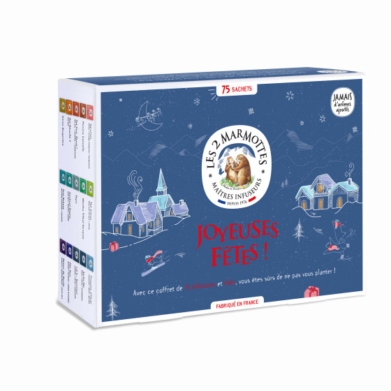 Coffret Infusez vos fêtes : coffret de tisanes et thés à offrir pour noel