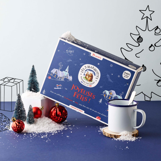 Coffret cadeau tisane et thés de noel : idée cadeau pour grand mère