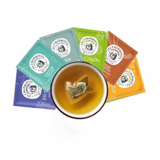 Découvrez le mug et l'assortiment dans ce coffret cadeau infusion et thé