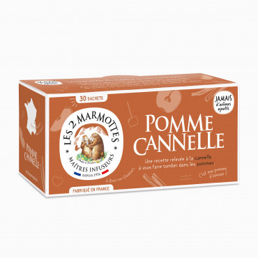 Infusion pomme cannelle Les 2 Marmottes - Made in France - Sans arômes ajoutés