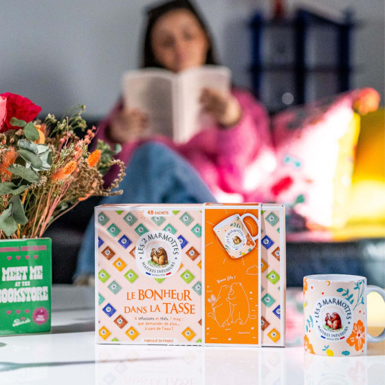 Le coffret le bonheur dans la tasse et son mug assorti