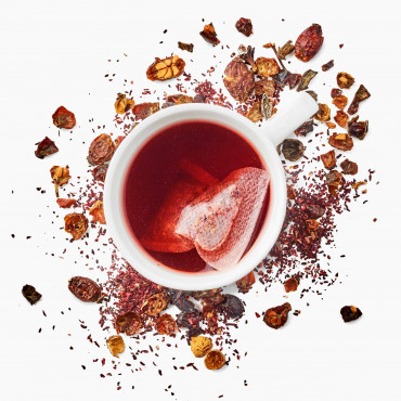 Infusion cynorrhodon fleurs d'hibiscus - Les 2 Marmottes - Made in France - Sans arômes ajoutés