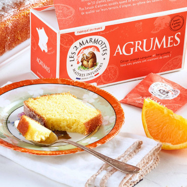 Infusion Agrumes citron orange bergamote Les 2 Marmottes - Made in France - sans arômes ajoutés