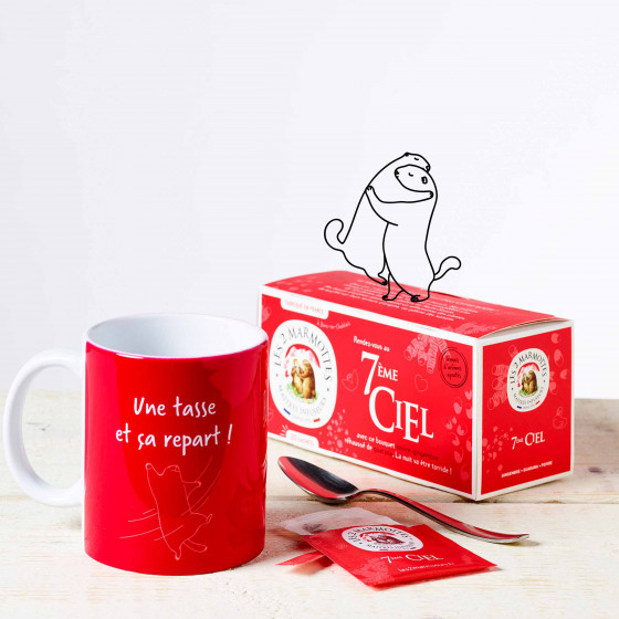 Mug blanc La marmotte est réveillée - Mug à offrir