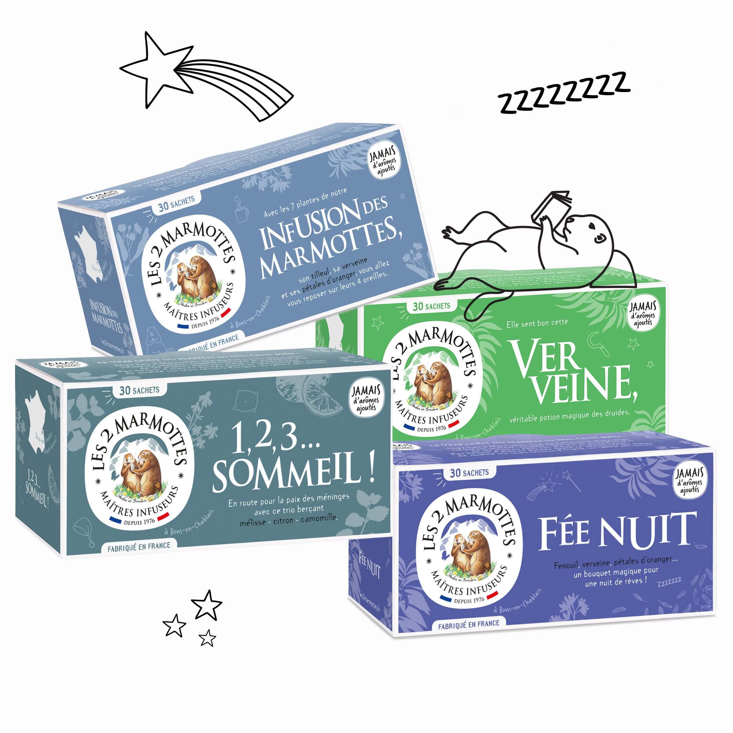 Infusion des Marmottes, infusion 7 plantes sans arômes ajoutés made in France