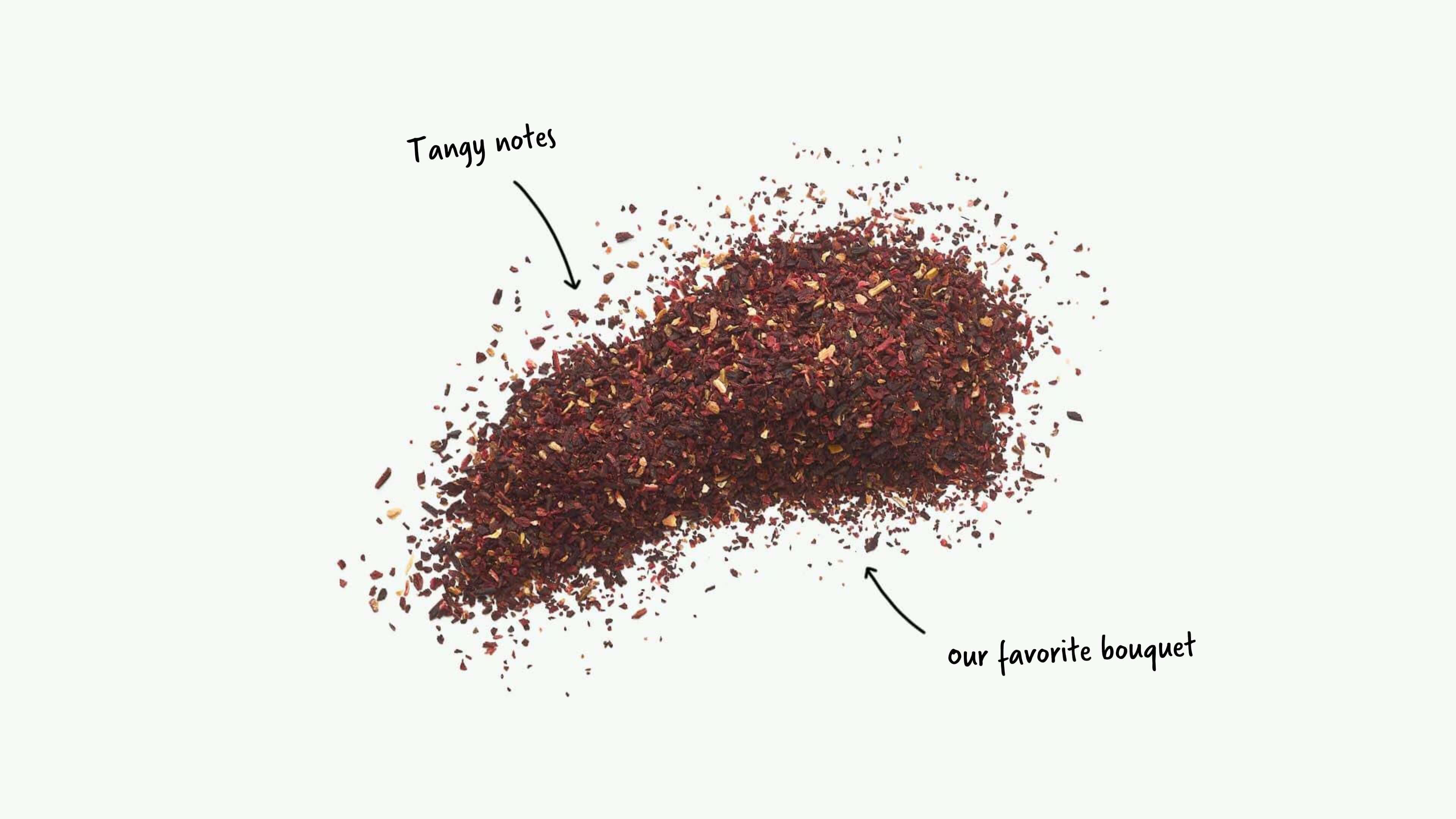 Dried hibiscus - ready to take the plunge in your herbal tea