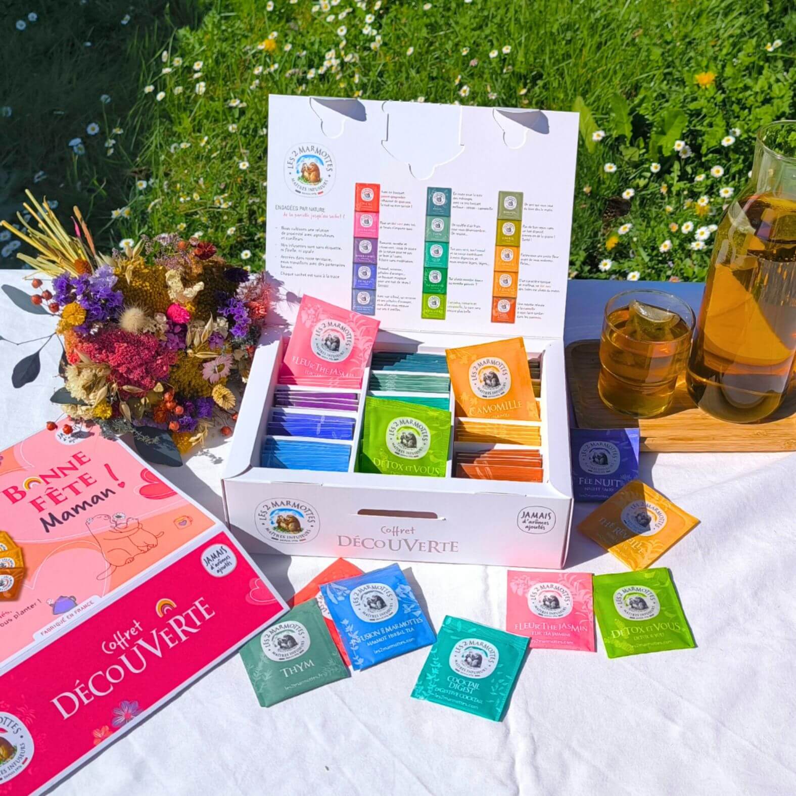 Coffret découverte les 2 marmottes : tisanes et thés fabriqués en France